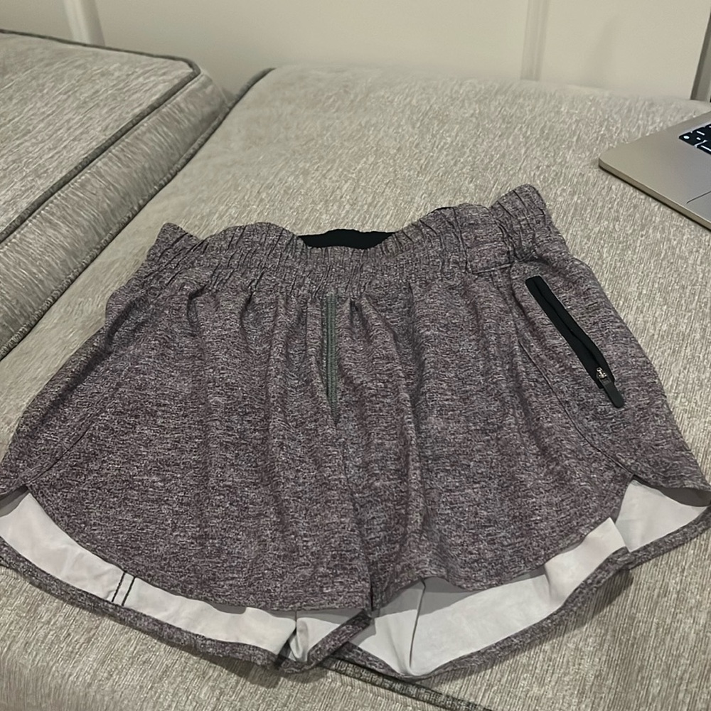 Lululemon running shorts gray & black trim (6)